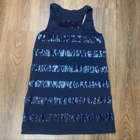 🔥🔥CLEARANCE🔥🔥J CREW Navy Cotton Sequin Tank - Picture 4 of 4